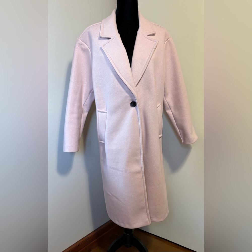 Streetwear Society Light Pink Single-Button Coat